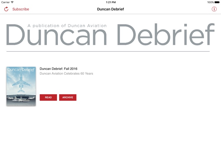 Duncan Aviation Debrief