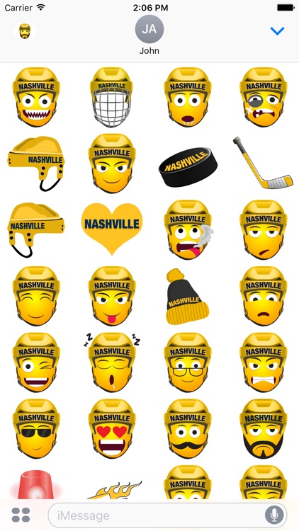 Nashville Hockey Stickers & Emojis screenshot-3