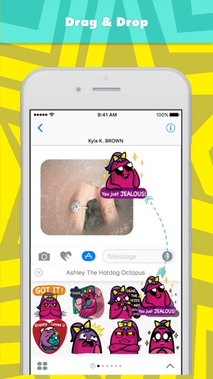 Ashley The Hotdog Octopus stickers for iMessage(圖3)-速報App