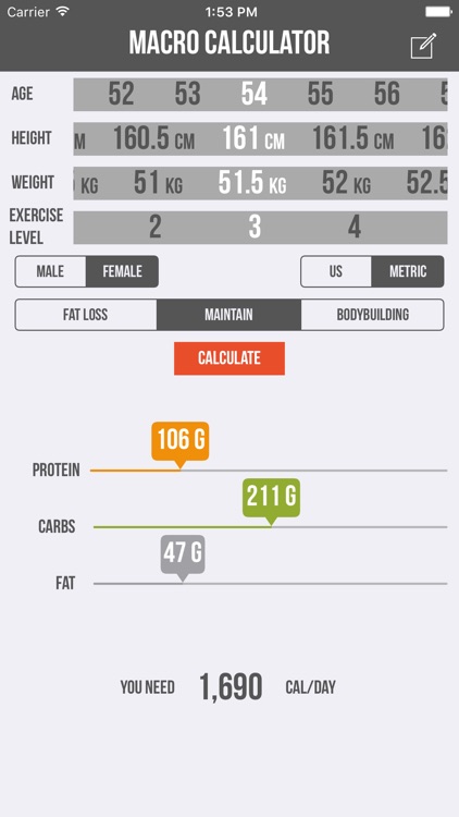 Macro Calculator - Mifflin-St Jeor Formula