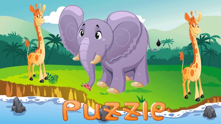 Elephant & Giraffe Puzzle Game Life Skill