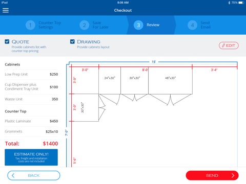 SHOPCO Cabinet Price Estimate App screenshot 3