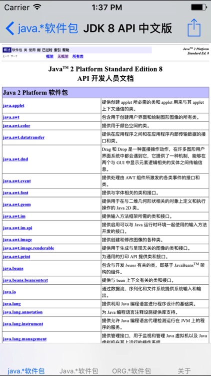 Java API 开发人员参考文档-中文版