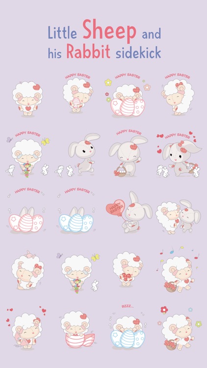 Little Sheep and his Rabbit Sidekick - Stickers screenshot-3