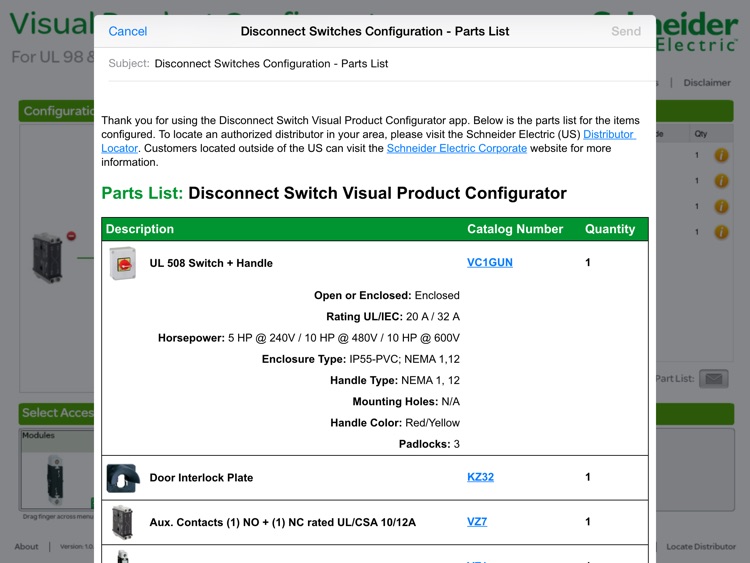 Disconnect Switch Visual Product Configurator by Schneider Electric SA