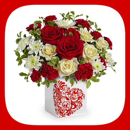 Valentine's Day Roses Flower Stickers