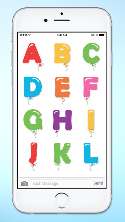 Balloon Letters and Numbers Sticker Pack