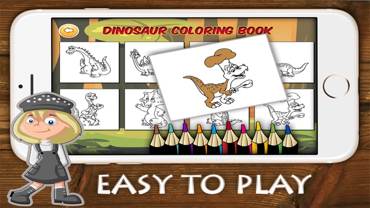 Dinosaur children coloring book : Best 24 pages