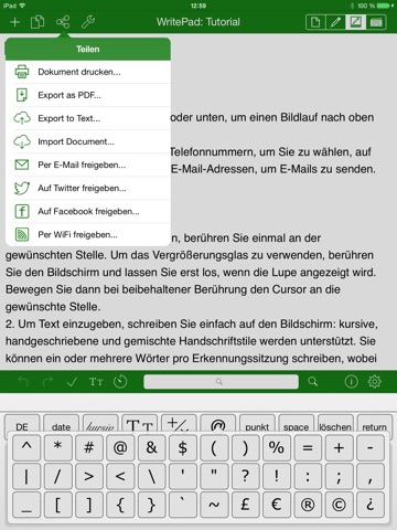 WritePad Deutsch screenshot 4