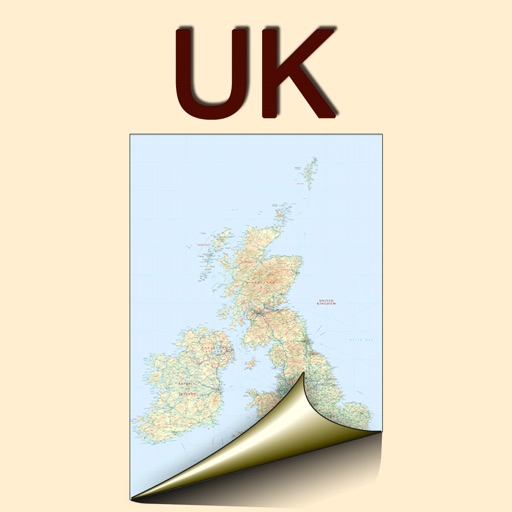 United Kingdom. Physical map.