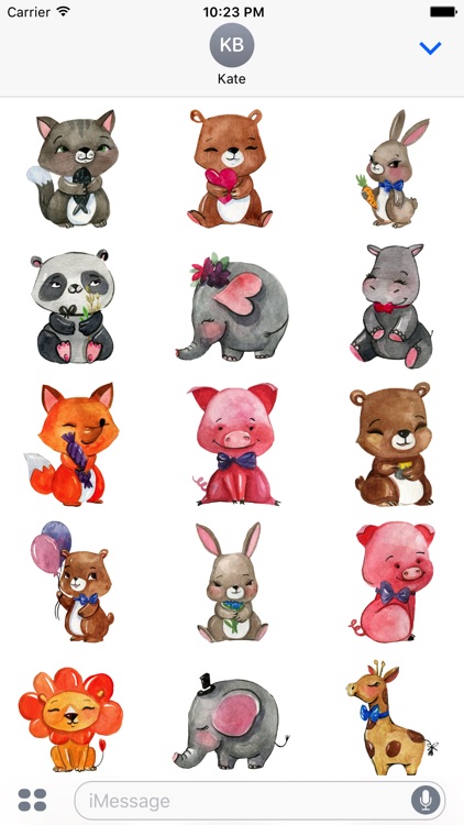 Cute Watercolor Animals Stickers