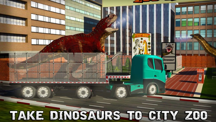 City Zoo Angry Dino Transport Truck Simulator Game