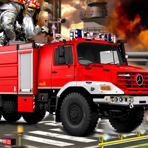 Emergeny Driving Fire Truck - Real Fire Fighter Icon