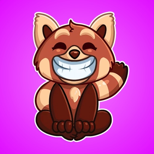 Brown Panda from Forest  Stickers iOS App