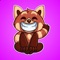 Brown Panda from Forest  Stickers