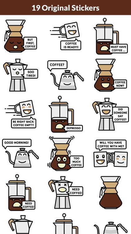 Fun Coffee Stickers