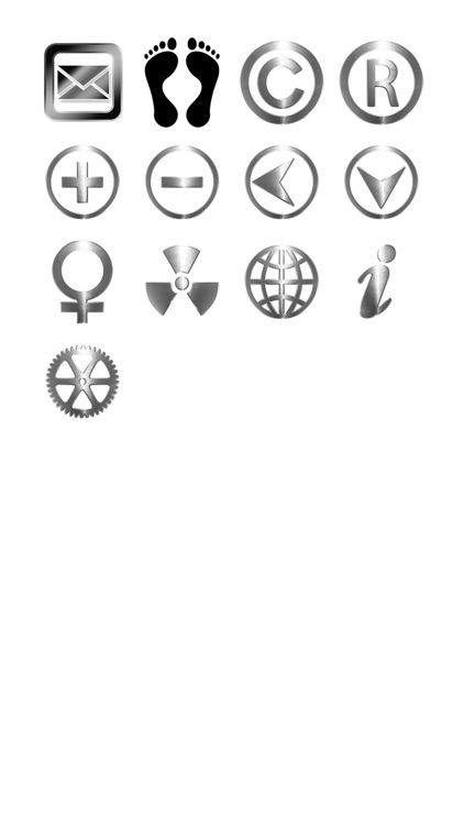 Silver Icons Sticker Pack