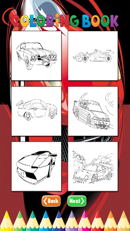 Race Cars Coloring Book - Activities for Kid screenshot-3