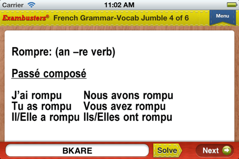 GCSE French Prep Flashcards Exambusters screenshot 4