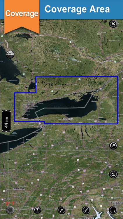 Ontario Lake GPS offline nautical fishing charts