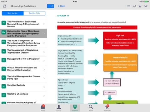 RCOG Guidelines screenshot 4