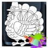 Family Turkey Color Game For Kids