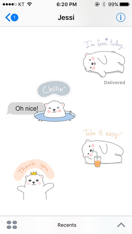 Sweet polar bear stickers screenshot-4