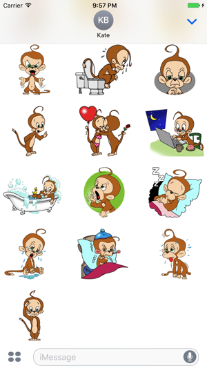 Rocky Monkey - Cute stickers for iMessage(圖3)-速報App