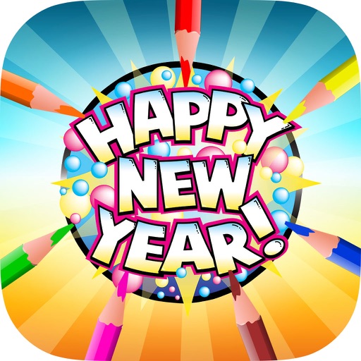 Happy New Year - Coloring Book for me & children iOS App