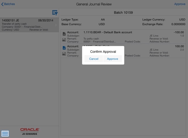 G/L Batch Approvals Tablet for JDE E1(圖3)-速報App