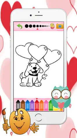 Game screenshot Kids Coloring Book with valentine days apk