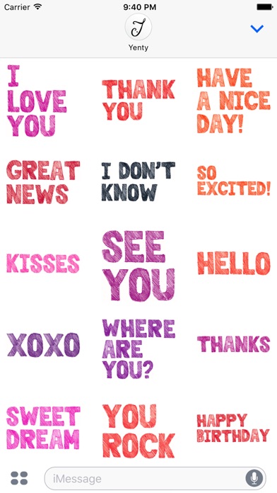 Handwritten Color Pencil Text Messages Stickersのスクリーンショット2 Handwritten Color Pencil Text Messages Stickersのスクリーンショット2