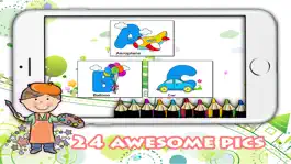 Game screenshot ABC Alphabet Vocabulary coloring pages for kids mod apk