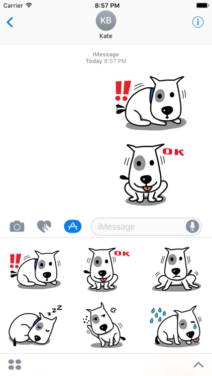 Puppy Bull Dog Stickers for iMessage