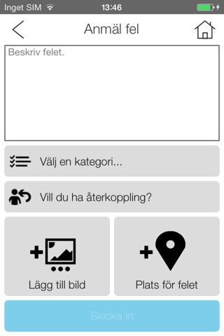 Felanmälan Täby kommun screenshot 2
