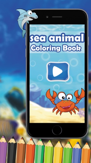 Cute Sea Animals Coloring for kids & Tod