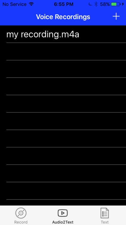 Audio to text