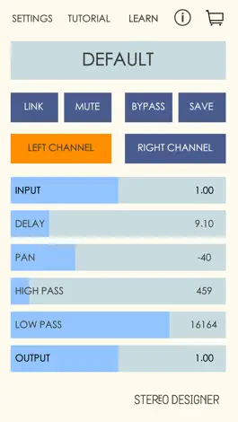 Game screenshot Stereo Designer Mini - Stereo Shaping Processor mod apk