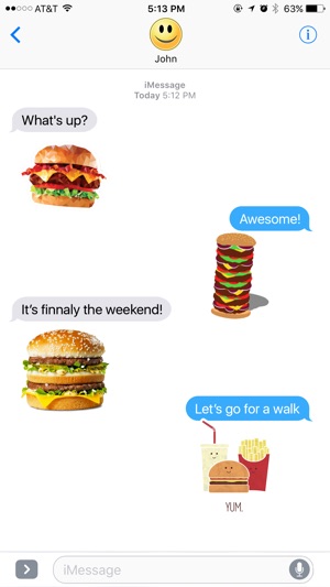 Burgers and Fast Food Stickers(圖3)-速報App