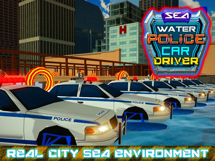 Sea Water Police Car Driver  Crime Chase Sim