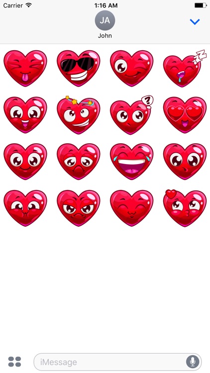 Valentine's Hearts sticker pack