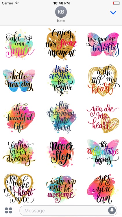 Animated Love Quotes Stickers by APPBUBBLy