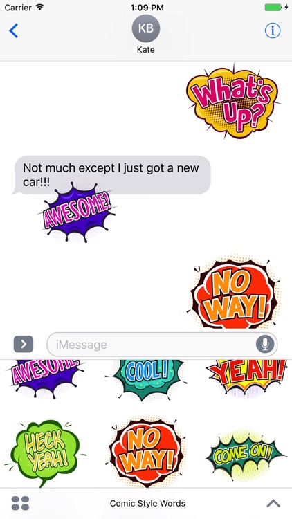 Comic Style Speech Bubbles Stickers for iMessage