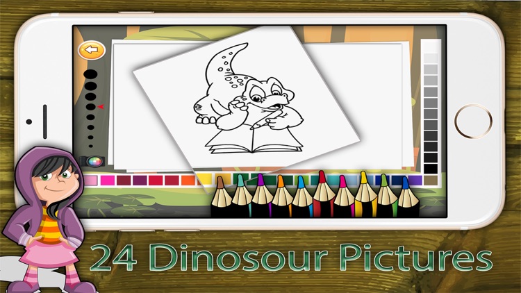 Dinosaur children coloring book : Best 24 pages screenshot-4