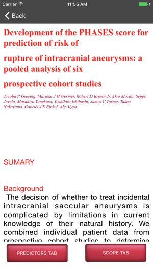 Aneurysm Rupture Risk Calculator(圖5)-速報App