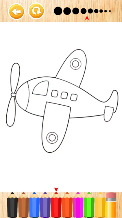 Sky airplane coloring book for kids games