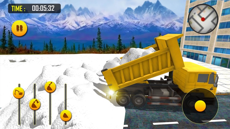 Heavy Snow Plow Truck Excavator Drive-r Simulator screenshot-4