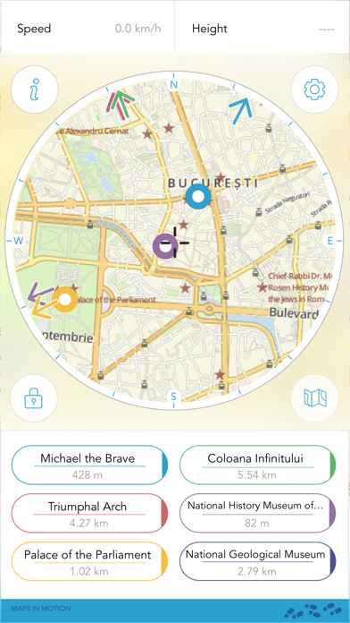 Bucarest on foot : Offline Map Screenshot 1