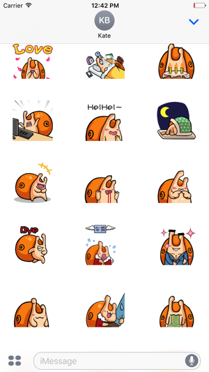 Animated Baby-Snail Stickers For iMessag