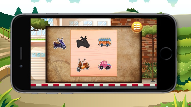 Car And Motorcycle Shadows Games for kids